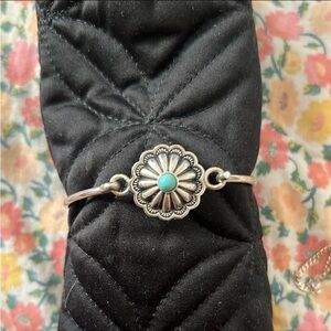 Sterling silver and turquoise bracelet